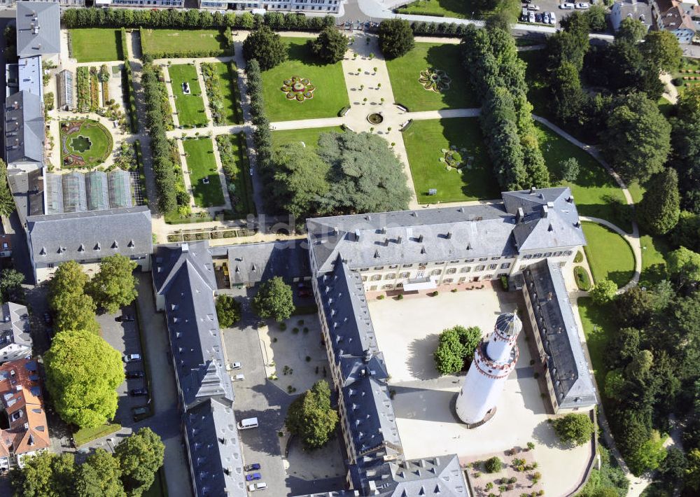 Bad Homburg aus der Vogelperspektive: Schloss Bad Homburg und Schlosspark in Homburg, Hessen