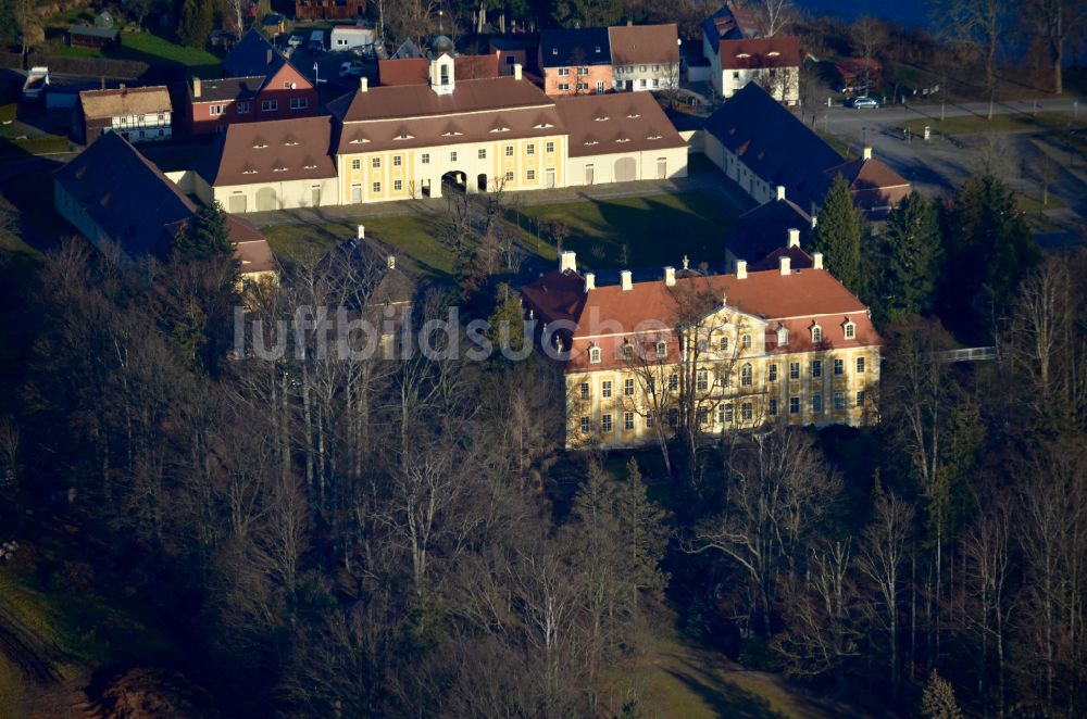 Luftbild Rammenau - Schloß Barockschloss Rammenau in Rammenau im Bundesland Sachsen, Deutschland