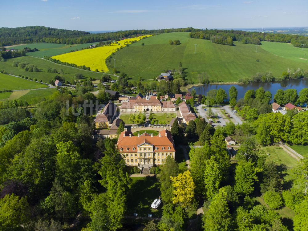 Luftaufnahme Rammenau - Schloß Barockschloss Rammenau in Rammenau im Bundesland Sachsen, Deutschland