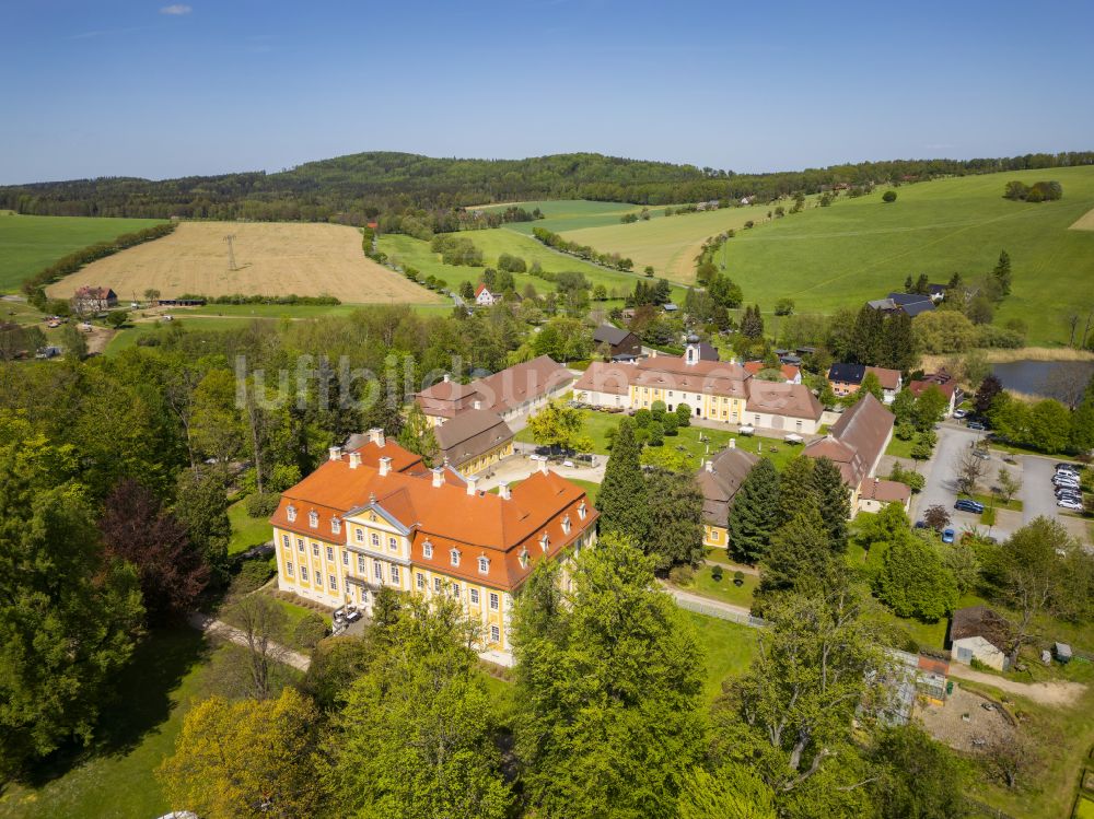 Luftaufnahme Rammenau - Schloß Barockschloss Rammenau in Rammenau im Bundesland Sachsen, Deutschland