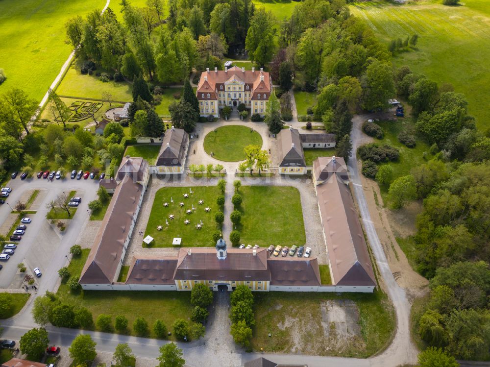 Luftbild Rammenau - Schloß Barockschloss Rammenau in Rammenau im Bundesland Sachsen, Deutschland