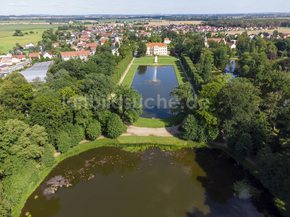 Luftaufnahme Zabeltitz - Schloß - Barockschloss in Zabeltitz im Bundesland Sachsen, Deutschland