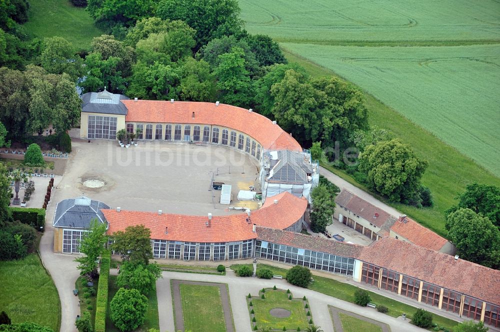 Luftaufnahme Weimar - Schloss Belvedere bei Weimar in Thüringen