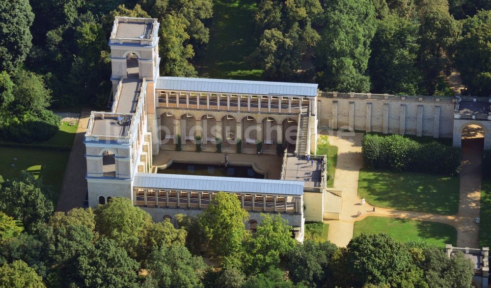 Luftbild Potsdam - Schloß Belvedere auf dem Pfingstberg in Potsdam im Bundesland Brandenburg