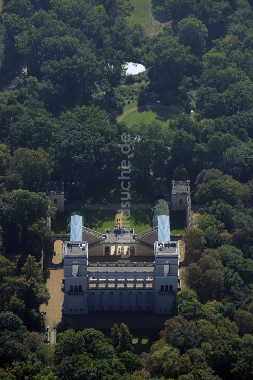 Luftbild Potsdam - Schloß Belvedere auf dem Pfingstberg in Potsdam im Bundesland Brandenburg