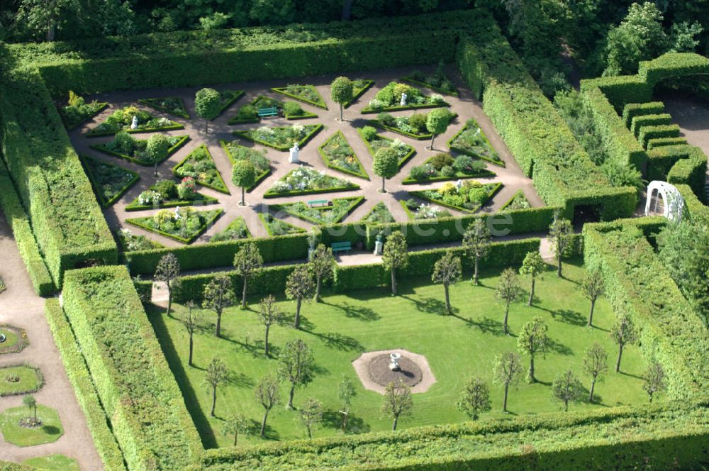 Luftbild Weimar - Schloss Belvedere südlich von Weimar in Thüringen