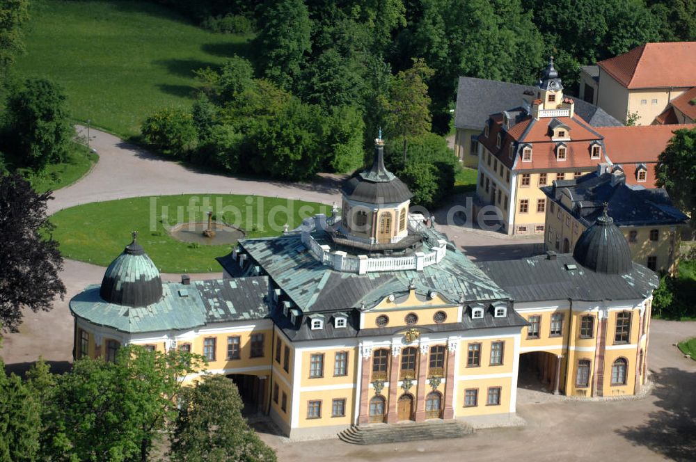 Luftaufnahme Weimar - Schloss Belvedere südlich von Weimar in Thüringen