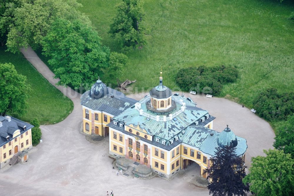 Luftbild Weimar - Schloss Belvedere südlich von Weimar in Thüringen