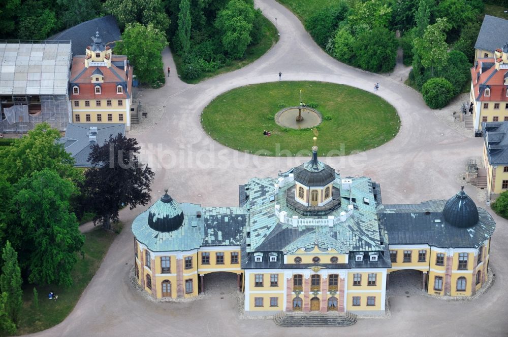 Luftbild Weimar - Schloss Belvedere südlich von Weimar in Thüringen