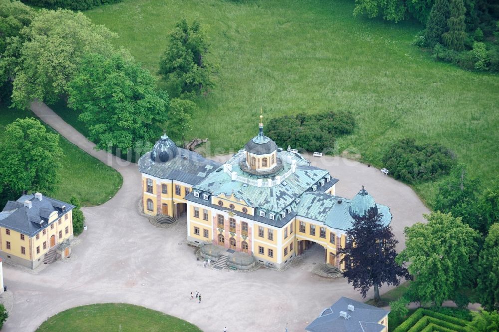 Luftaufnahme Weimar - Schloss Belvedere südlich von Weimar in Thüringen