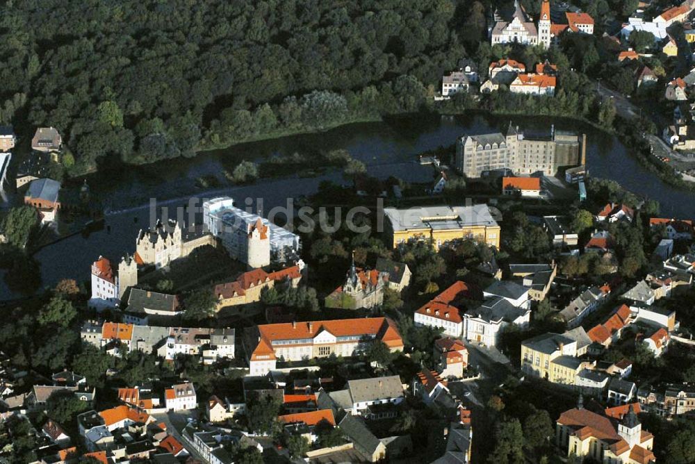 Bernburg von oben - Schloss Bernburg