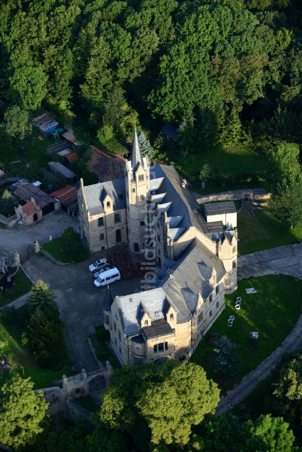 Beyernaumburg aus der Vogelperspektive: Schloss Beyernaumburg im Bundesland Sachsen-Anhalt