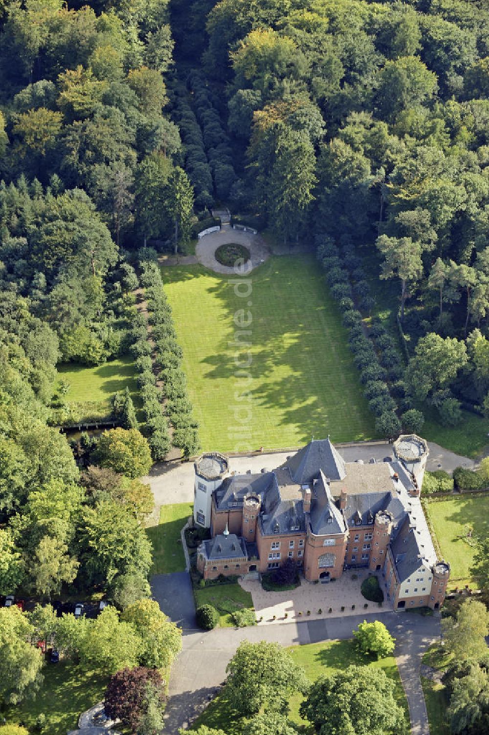 Sankt Augustin aus der Vogelperspektive: Schloss Birlinghoven und Institutszentrum der Fraunhofer-Gesellschaft