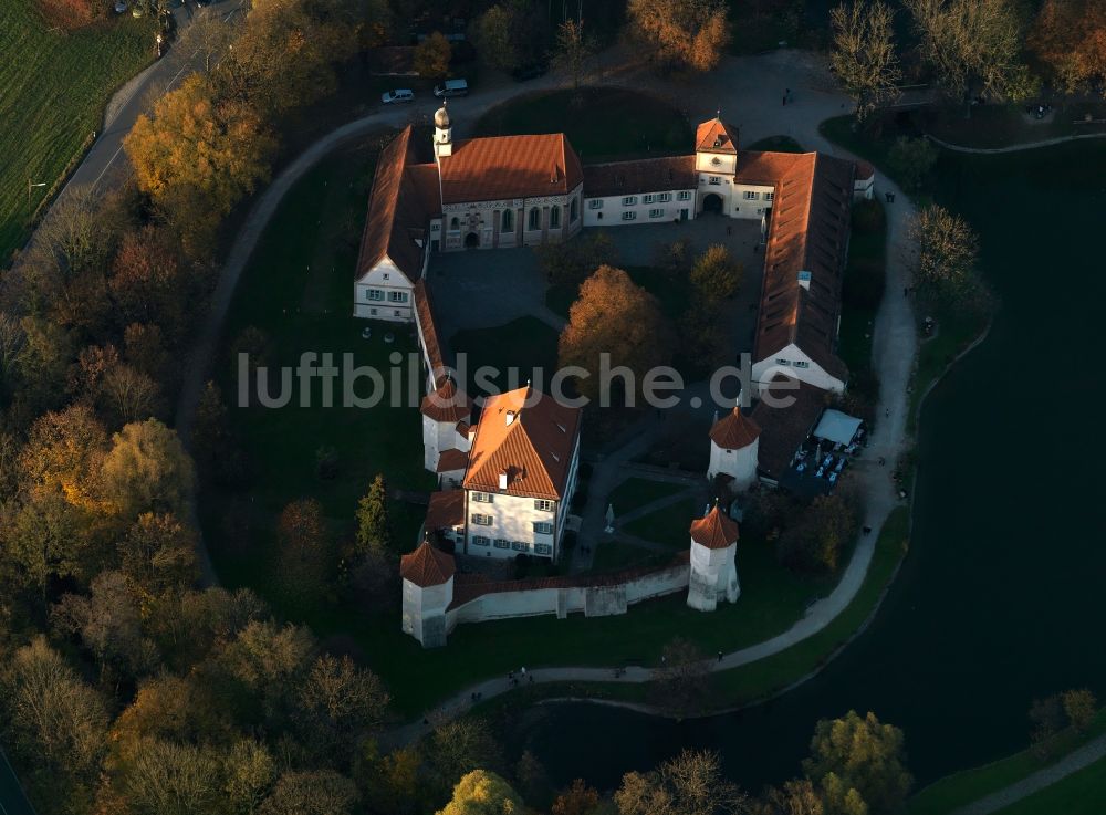 Luftbild München - Schloss Blutenburg in München im Bundesland Bayern