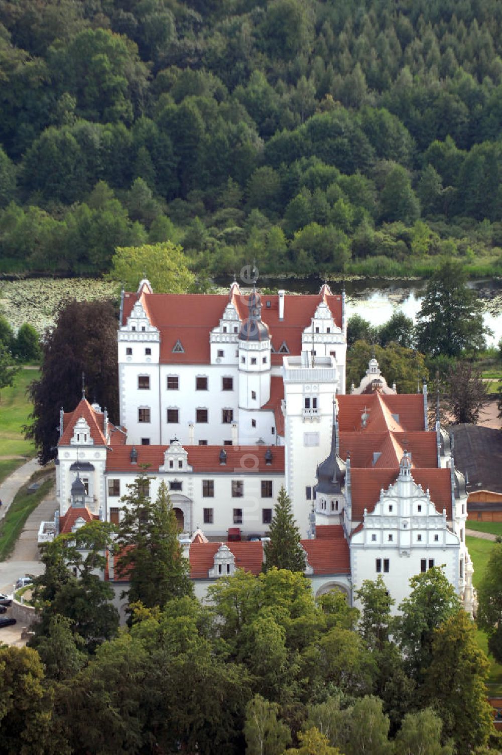 Boitzenburg von oben - Schloß Boitzenburg