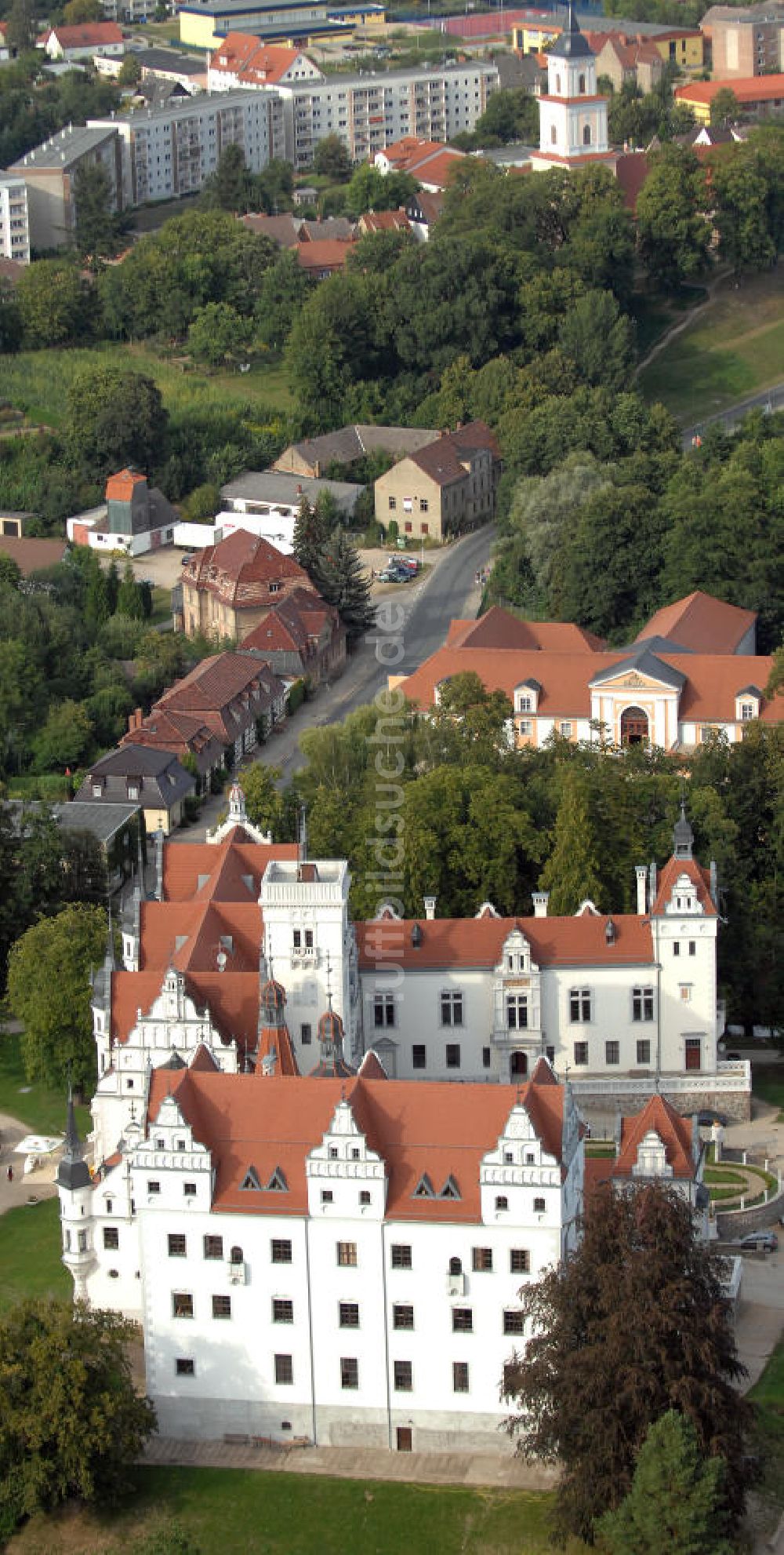 Boitzenburg von oben - Schloß Boitzenburg