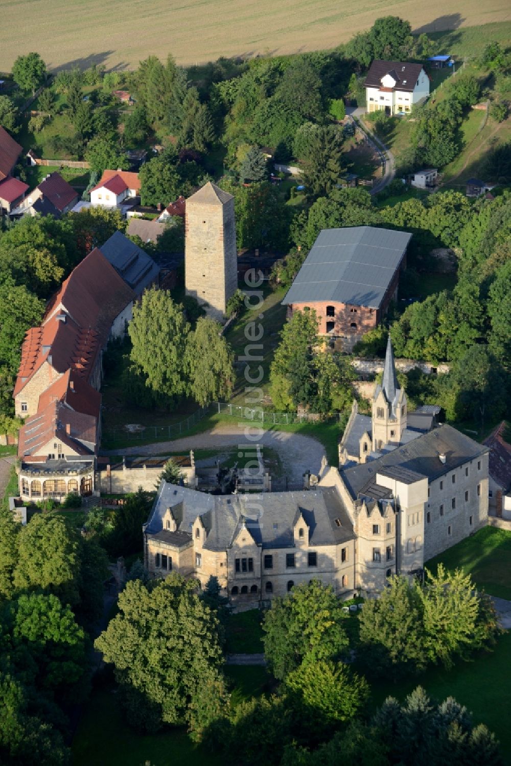 Luftaufnahme Beyernaumburg - Schloss und Burg Beyernaumburg im Bundesland Sachsen-Anhalt