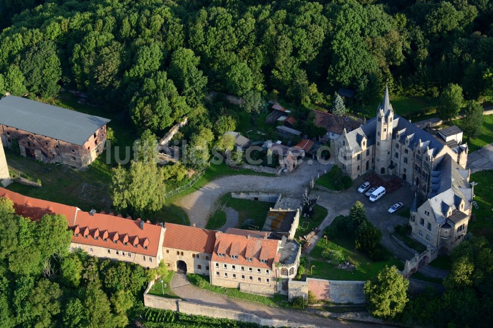 Beyernaumburg aus der Vogelperspektive: Schloss und Burg Beyernaumburg im Bundesland Sachsen-Anhalt