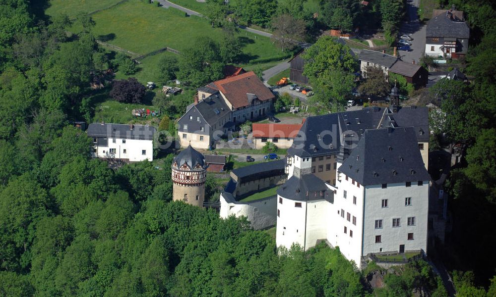 Burgk von oben - Schloss Burgk