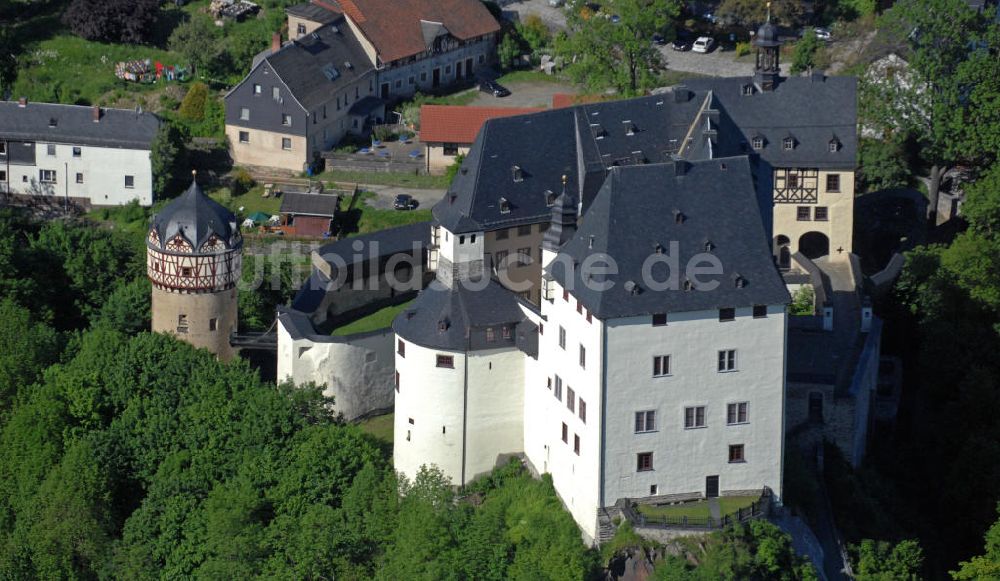 Burgk von oben - Schloss Burgk