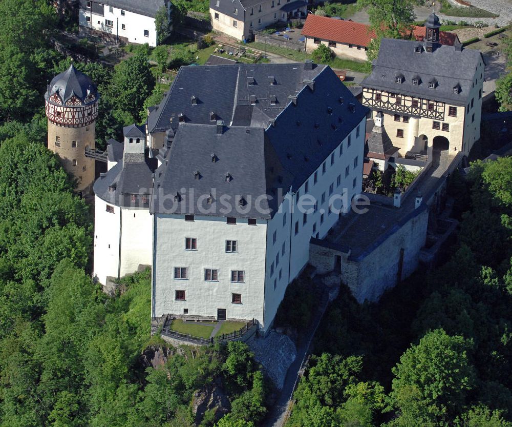 Burgk von oben - Schloss Burgk