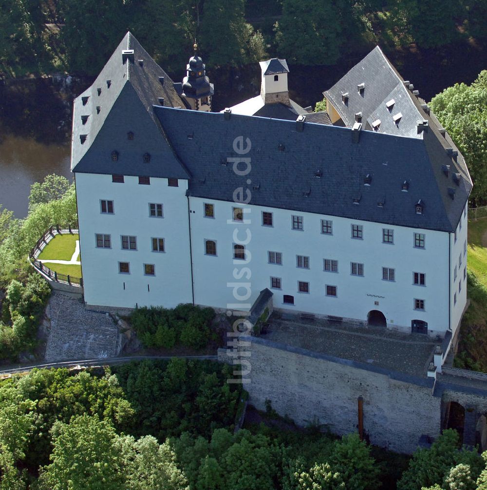 Burgk von oben - Schloss Burgk