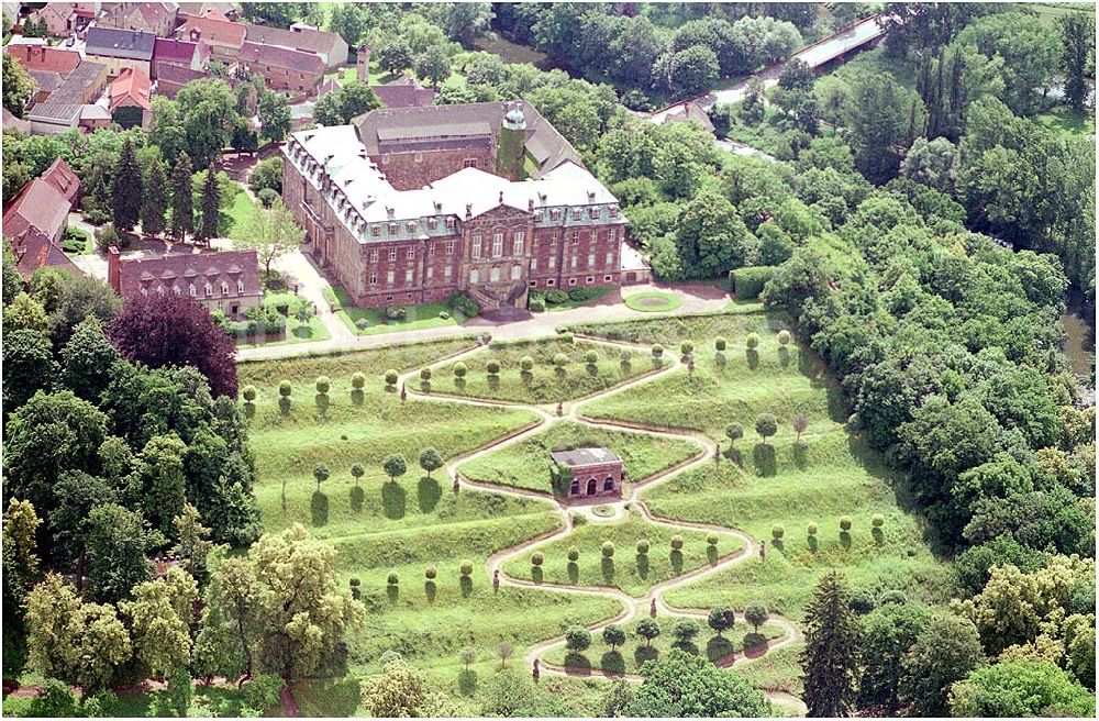 Burgscheidungen von oben - Schloss Burgscheidungen