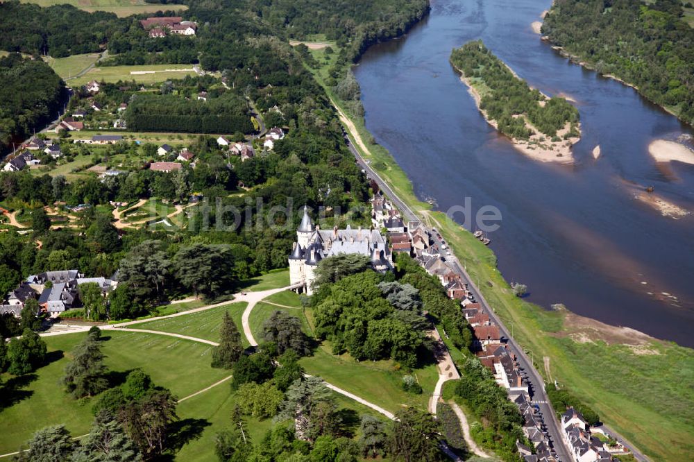 Chaumont-sur-Loire von oben - Schloss Chaumont-sur-Loire