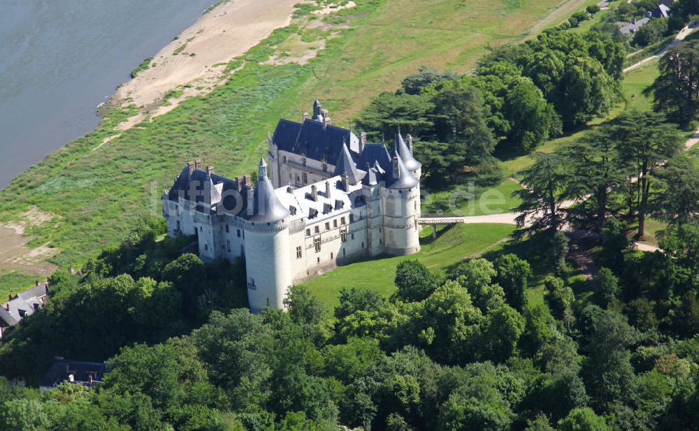 Chaumont-sur-Loire von oben - Schloss Chaumont-sur-Loire