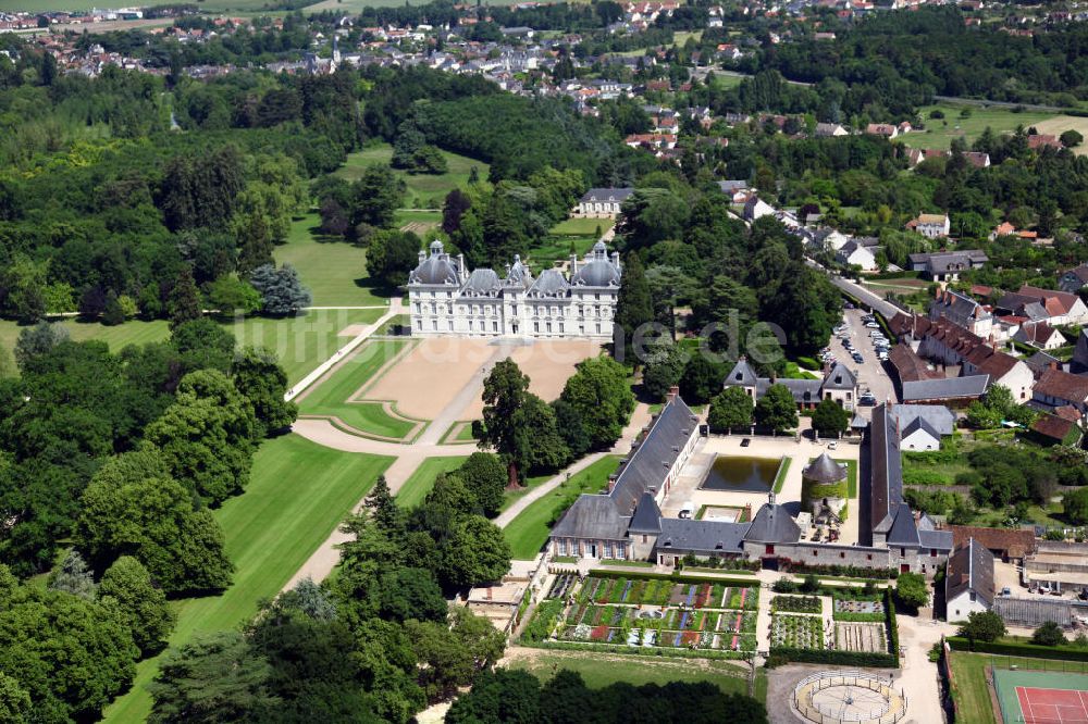 Cheverny von oben - Schloss Cheverny