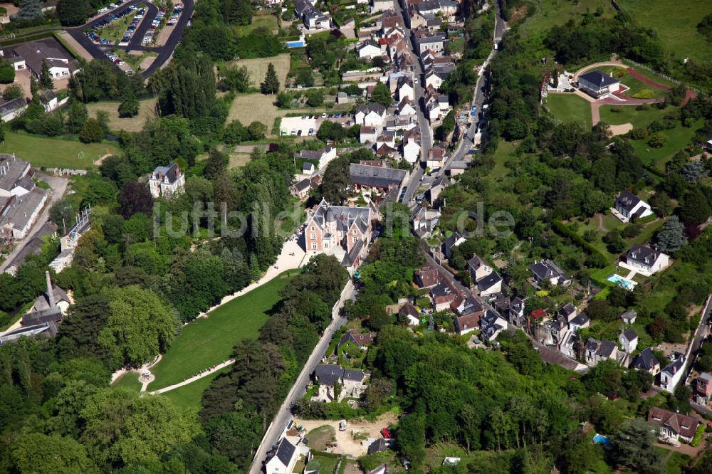 Amboise aus der Vogelperspektive: Schloss Clos Lucé Amboise