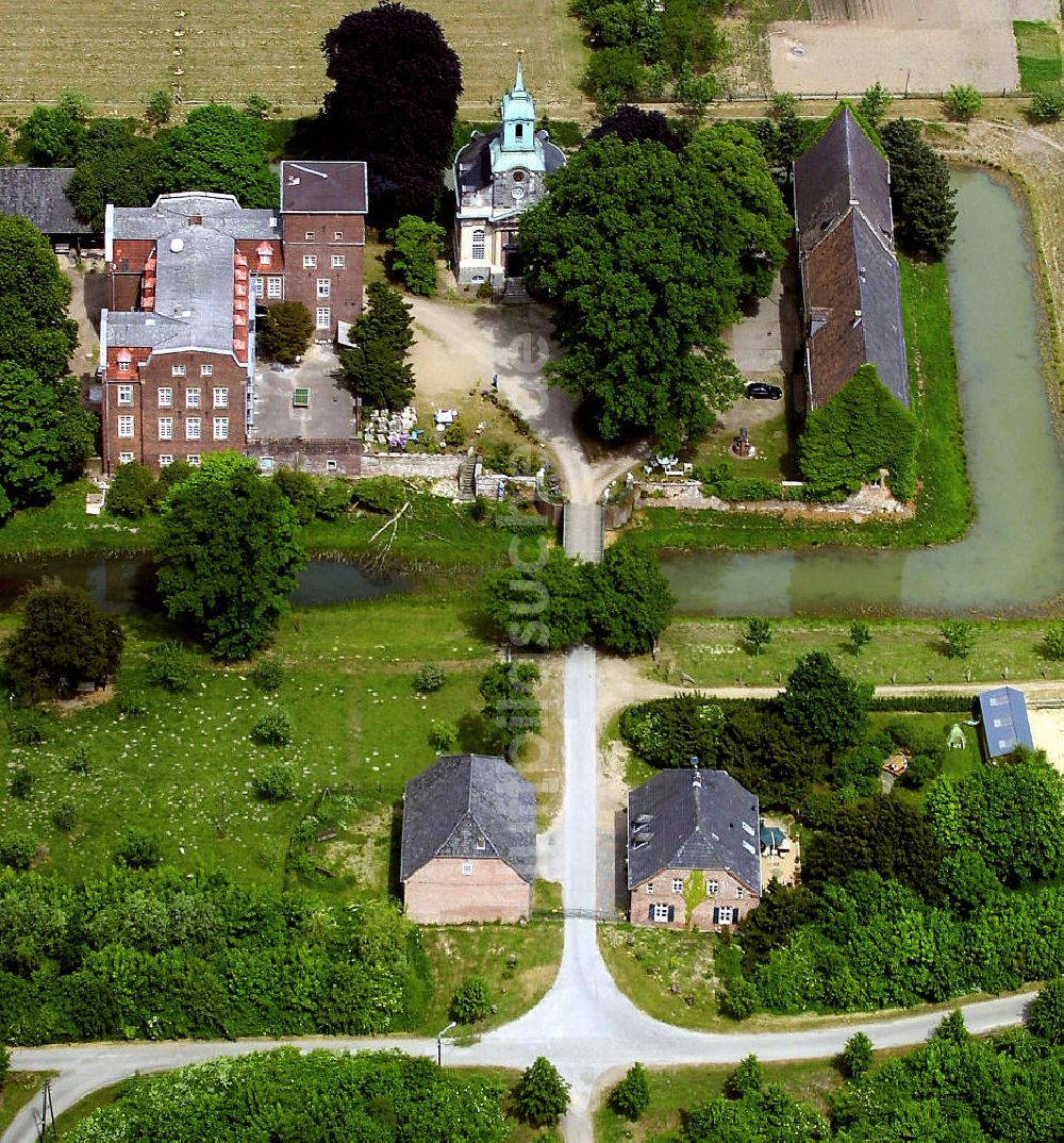 Wesel von oben - Schloss Diersfordt