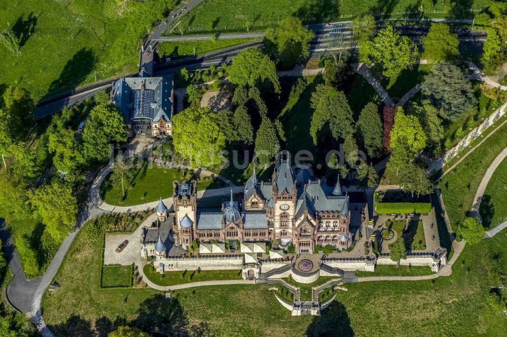 Luftbild Königswinter - Schloss Drachenburg am Rhein in Königswinter im Bundesland Nordrhein-Westfalen NRW