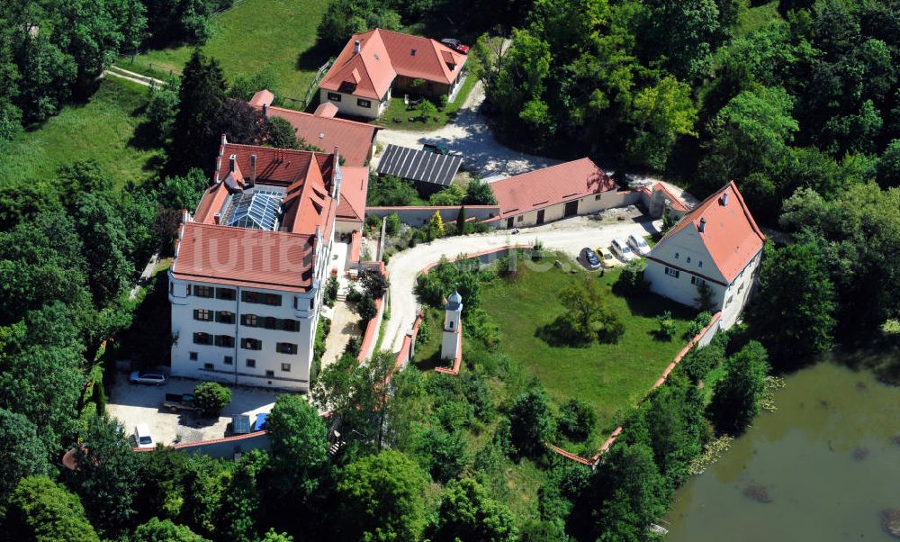 Dischingen von oben - Schloss Duttenstein in Dischingen, Baden-Württemberg