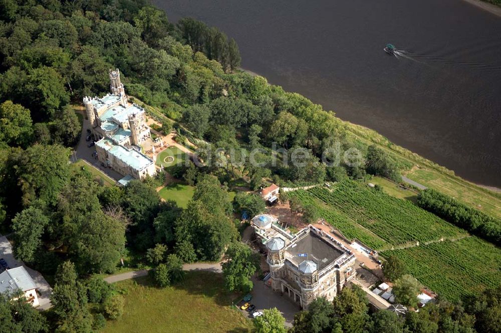 Dresden aus der Vogelperspektive: Schloss Eckberg und Lingnerschloss (Dresden)