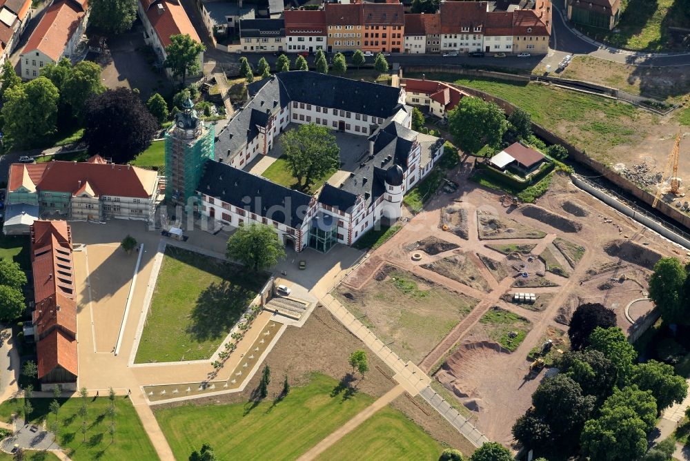 Luftbild Ohrdruf - Schloss Ehrenstein mit Parkanlage in Ohrdruf im Bundesland Thüringen