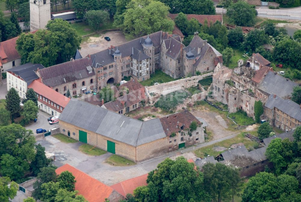 Luftaufnahme Erxleben - Schloss Erxleben in Erxleben im Bundesland Sachsen-Anhalt