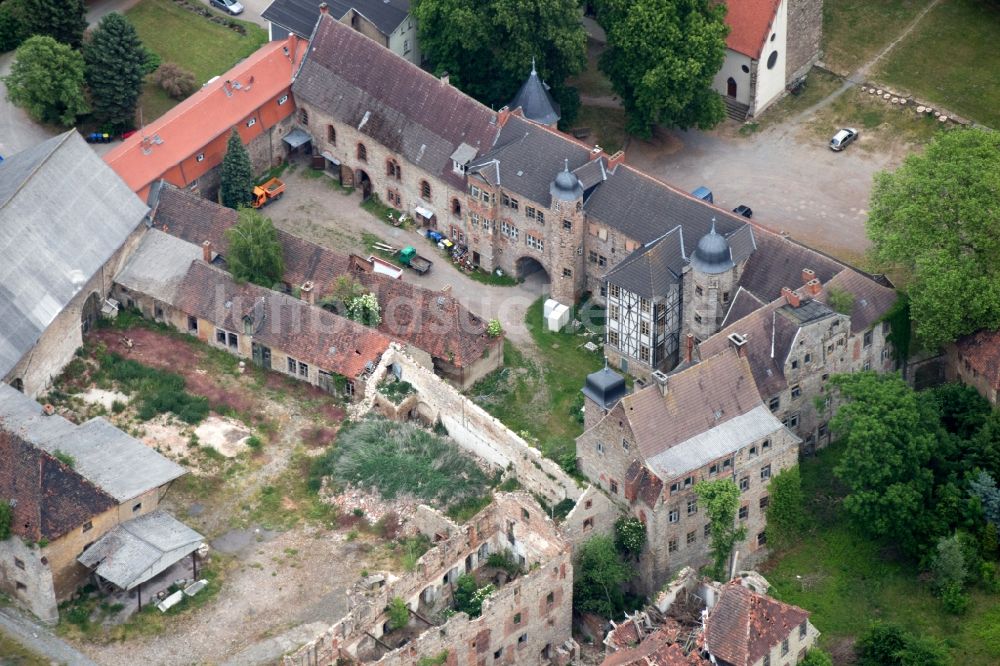 Erxleben von oben - Schloss Erxleben in Erxleben im Bundesland Sachsen-Anhalt