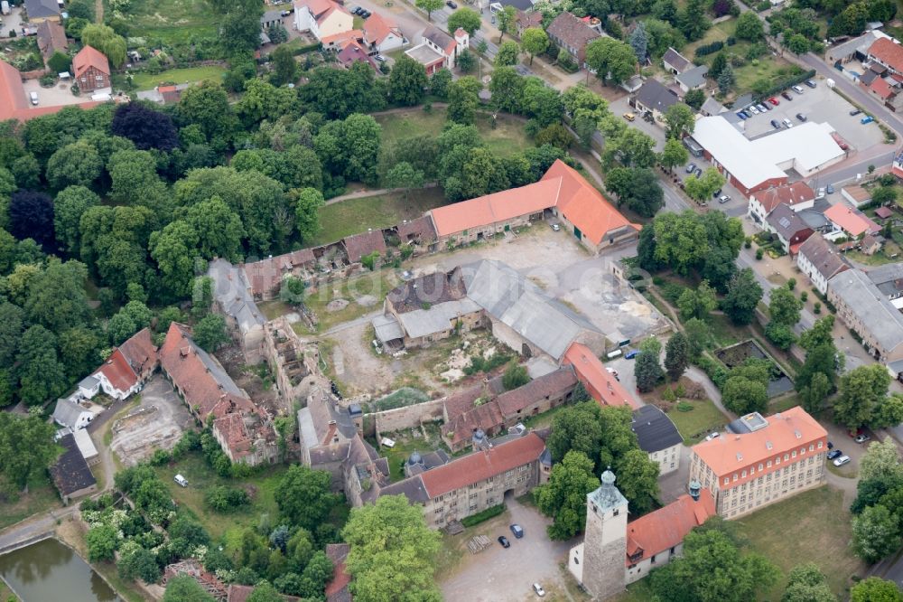 Erxleben aus der Vogelperspektive: Schloss Erxleben in Erxleben im Bundesland Sachsen-Anhalt