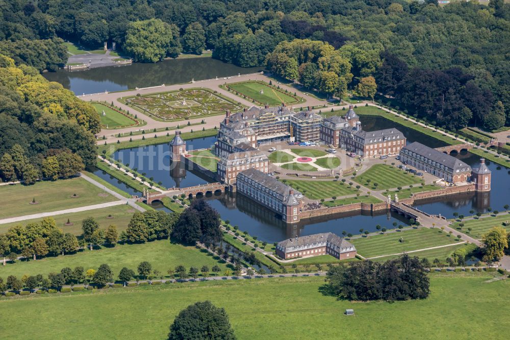 Nordkirchen von oben - Schloss der Fachhochschule für Finanzen Nordrhein Westfalen Bibliothek in Nordkirchen im Bundesland Nordrhein-Westfalen, Deutschland