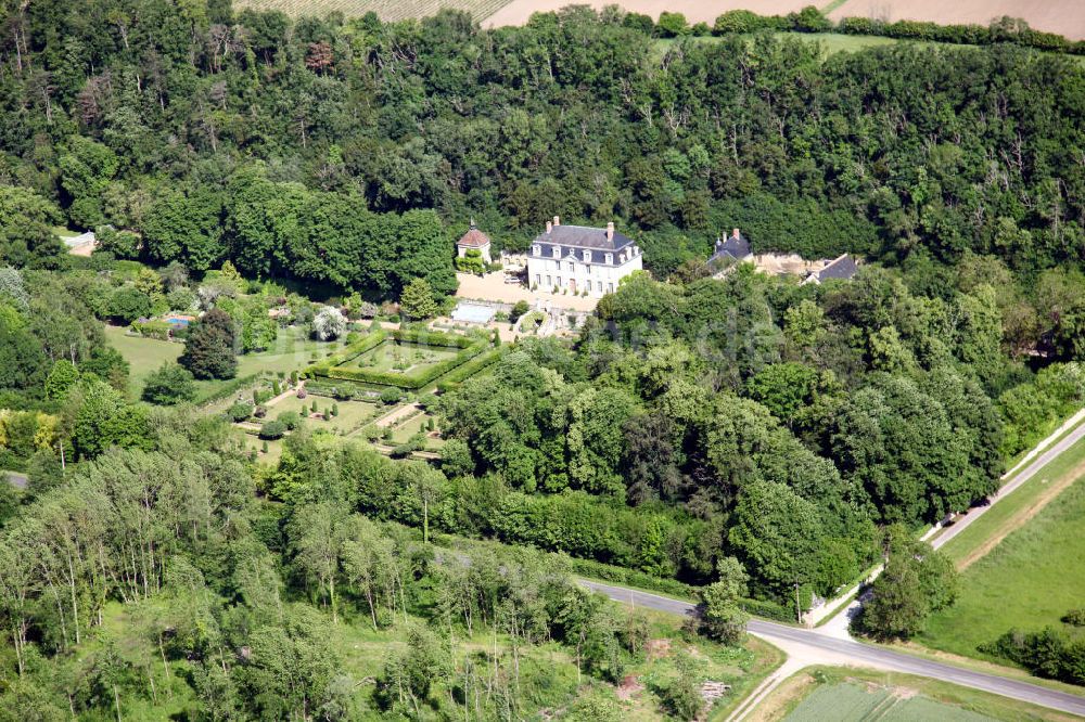 Luftaufnahme Poce-sur-Cisse - Schloss La Fourchette bei Poce-sur-Cisse