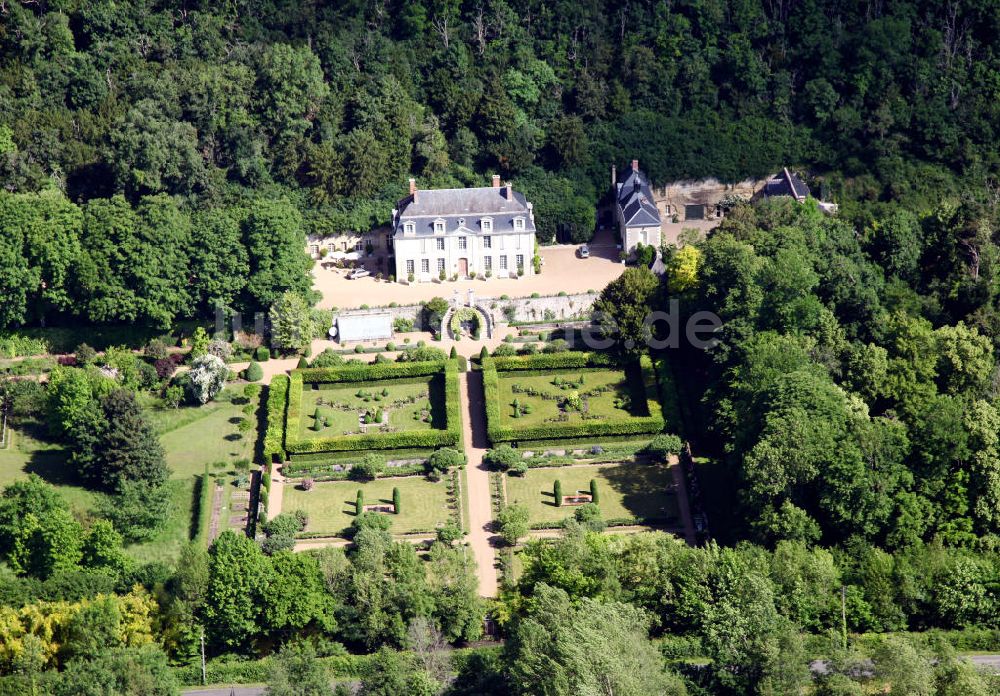 Poce-sur-Cisse aus der Vogelperspektive: Schloss La Fourchette bei Poce-sur-Cisse