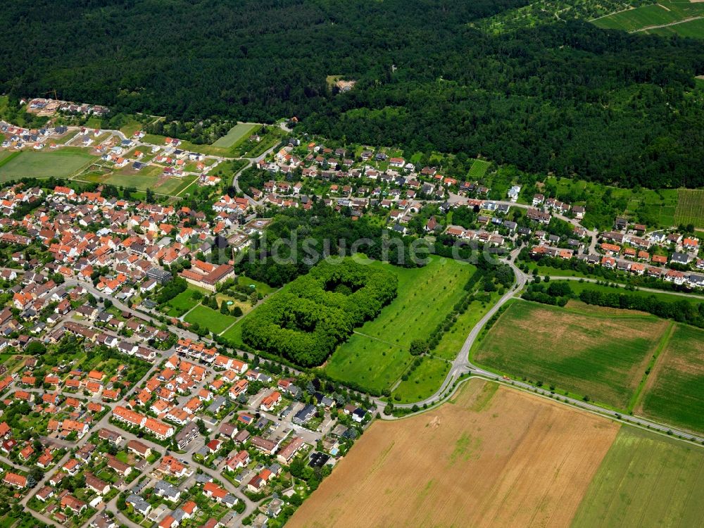 Luftaufnahme Freudental - Schloss Freudental in Freudental im Bundesland Baden-Württemberg