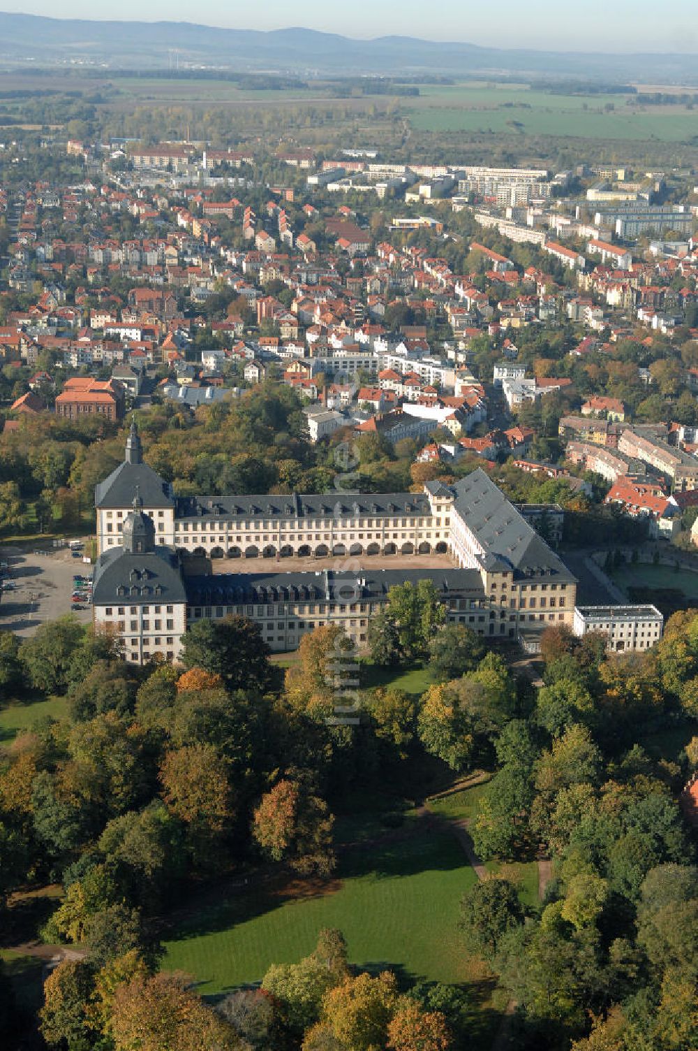 Gotha aus der Vogelperspektive: Schloss Friedenstein in Gotha