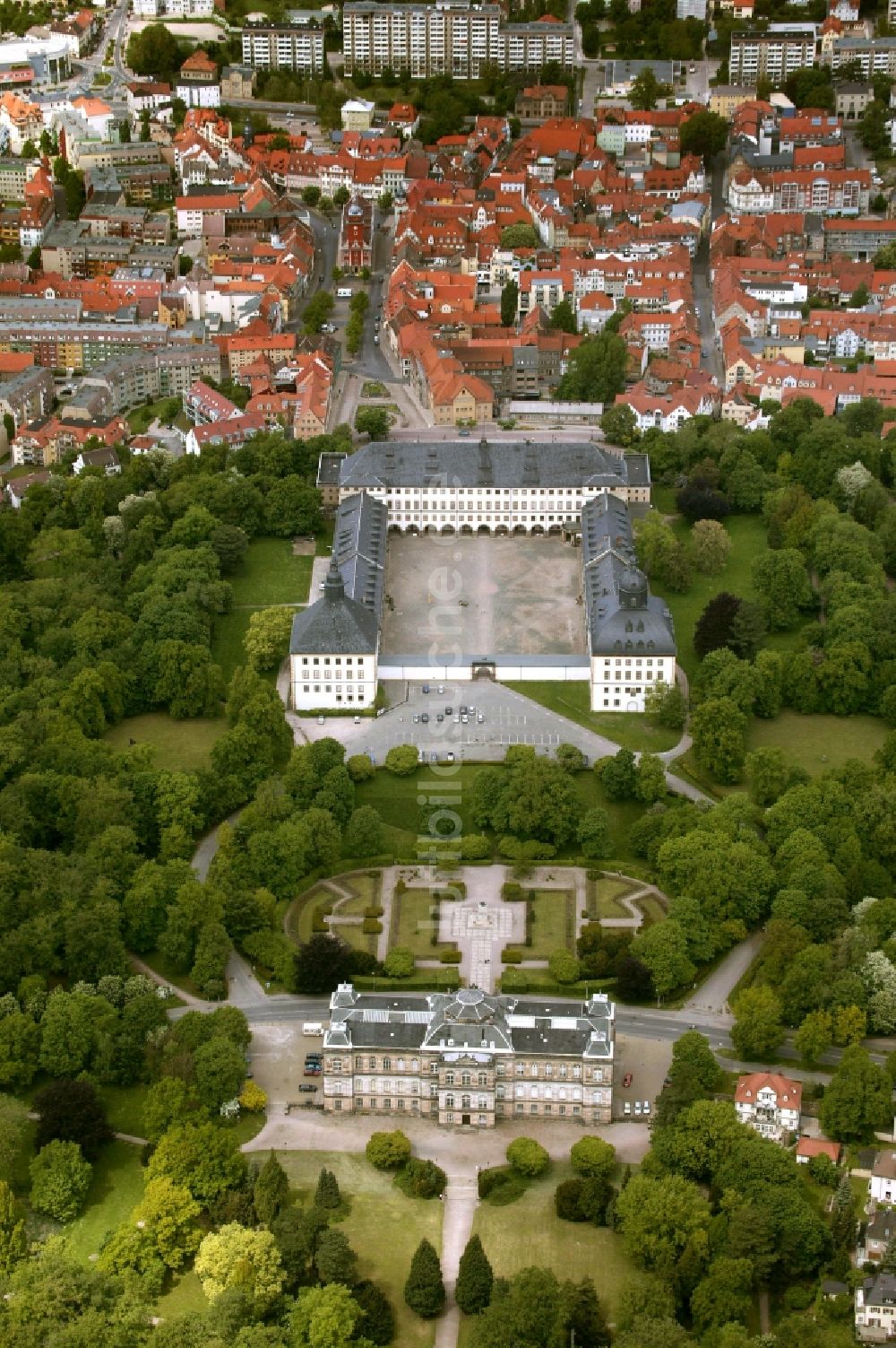 Luftbild Gotha - Schloss Friedenstein in Gotha im Bundesland Thüringen