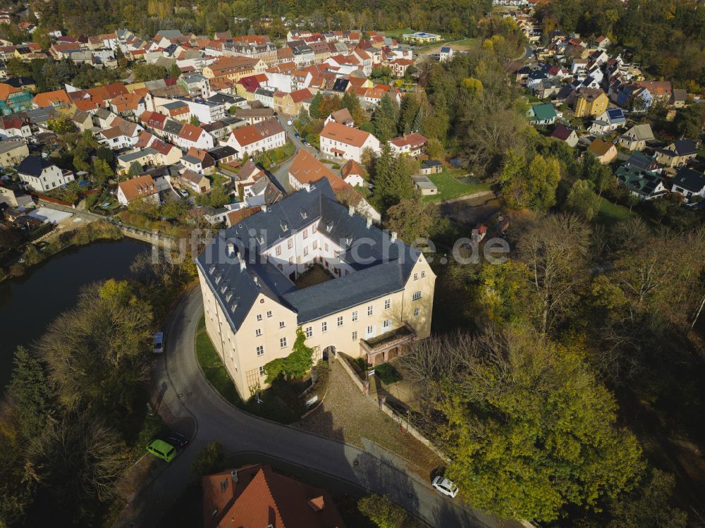 Frohburg aus der Vogelperspektive: Schloß in Frohburg im Bundesland Sachsen, Deutschland