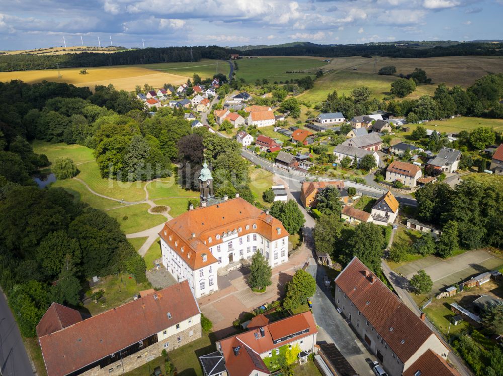 Glashütte von oben - Schloss in Glashütte im Bundesland Sachsen, Deutschland