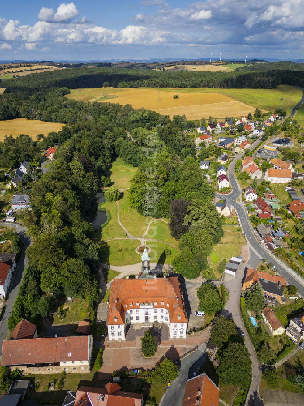 Luftbild Glashütte - Schloss in Glashütte im Bundesland Sachsen, Deutschland