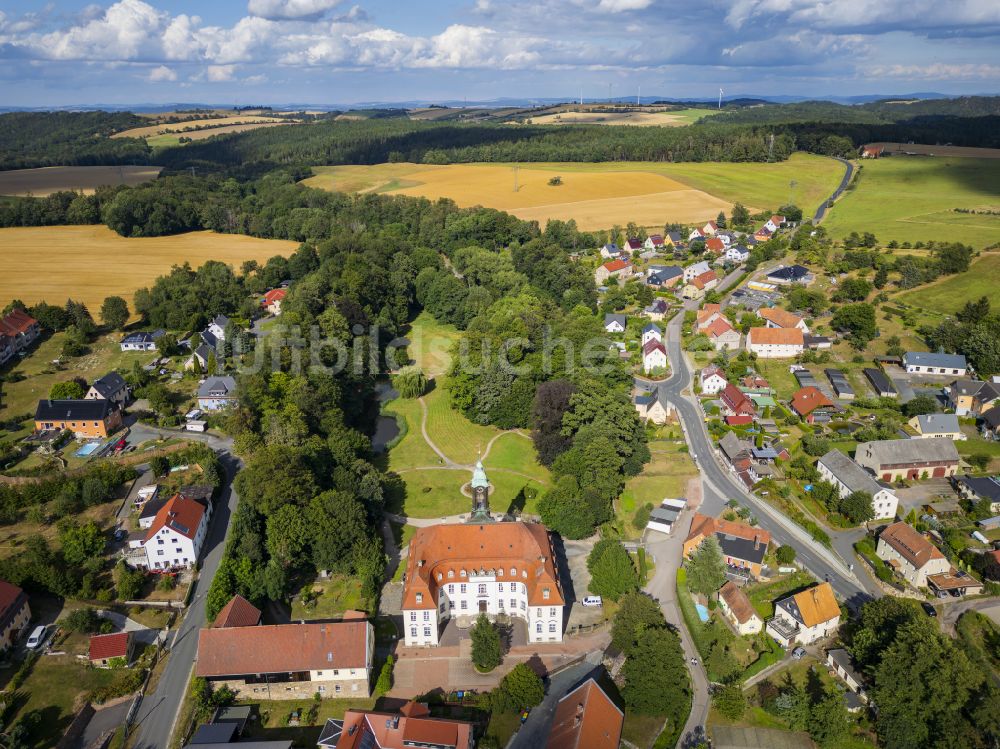 Luftaufnahme Glashütte - Schloss in Glashütte im Bundesland Sachsen, Deutschland