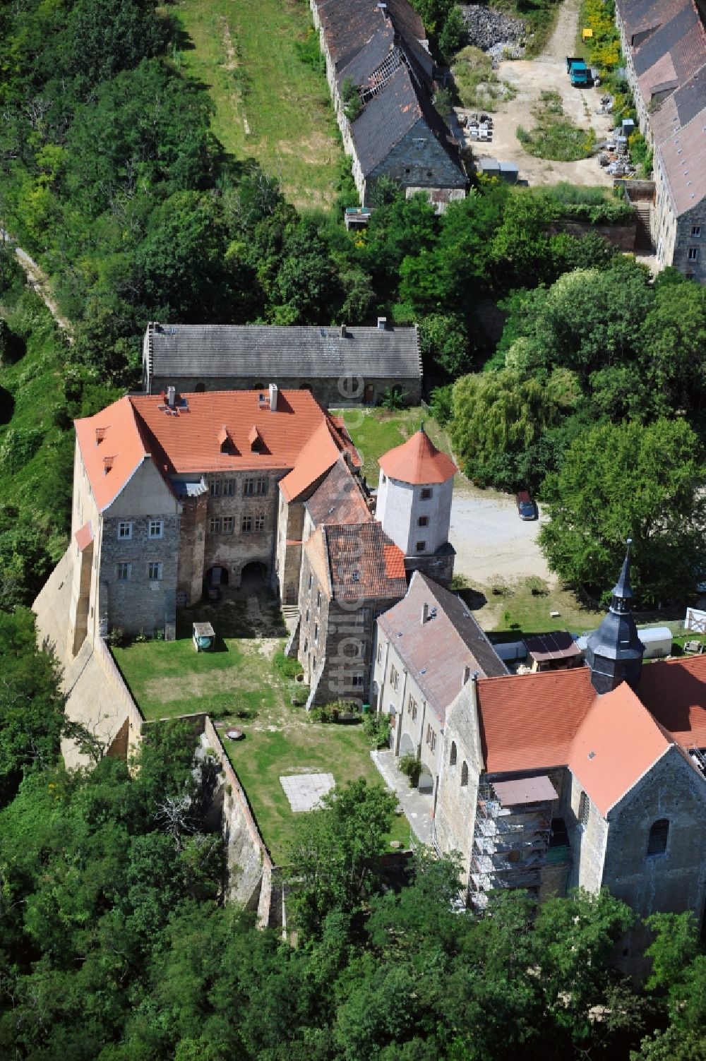 Luftaufnahme Goseck - Schloß Goseck in Goseck im Burgenlandkreis im Bundesland Sachsen-Anhalt